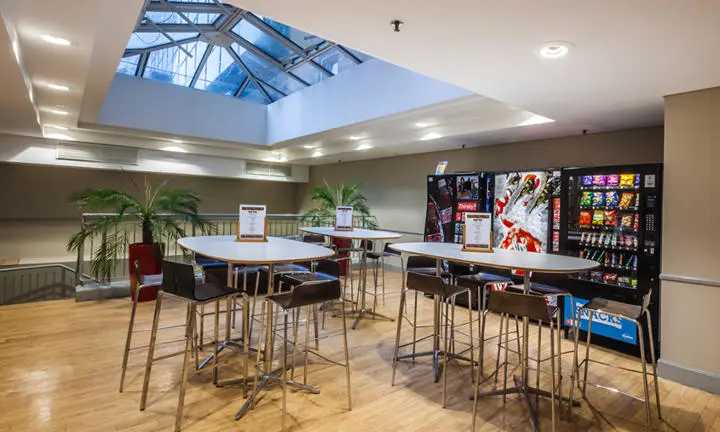 A communal room in a hall of residence
